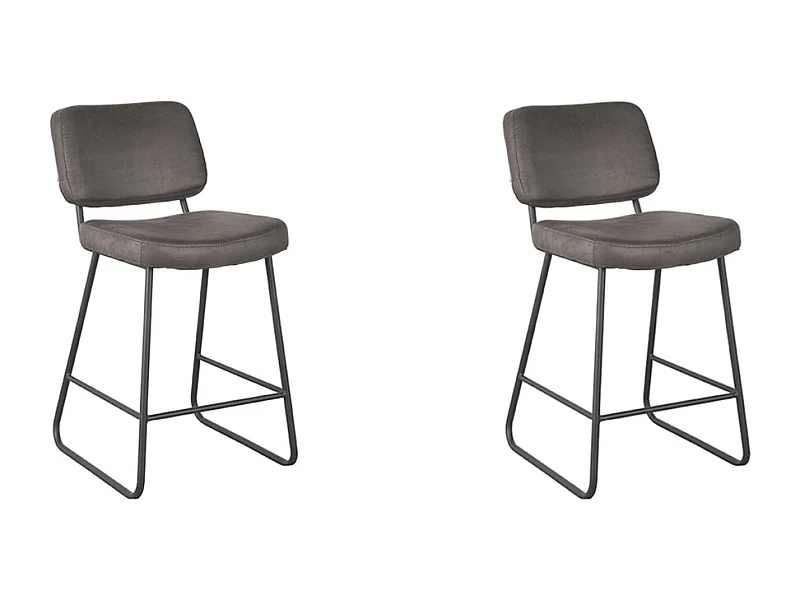 Barhocker Noah - Anthrazit - 48x61x94 cm - 2er-Set
