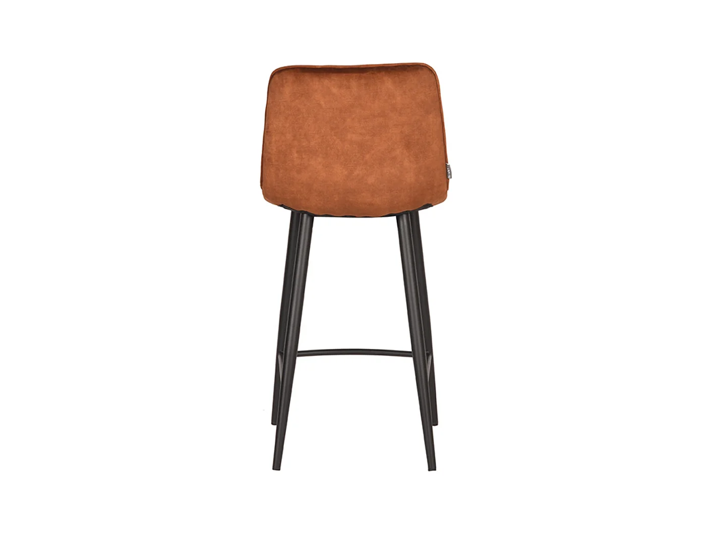Tabouret de bar Jelt - Ocre - Velours - lot de 2