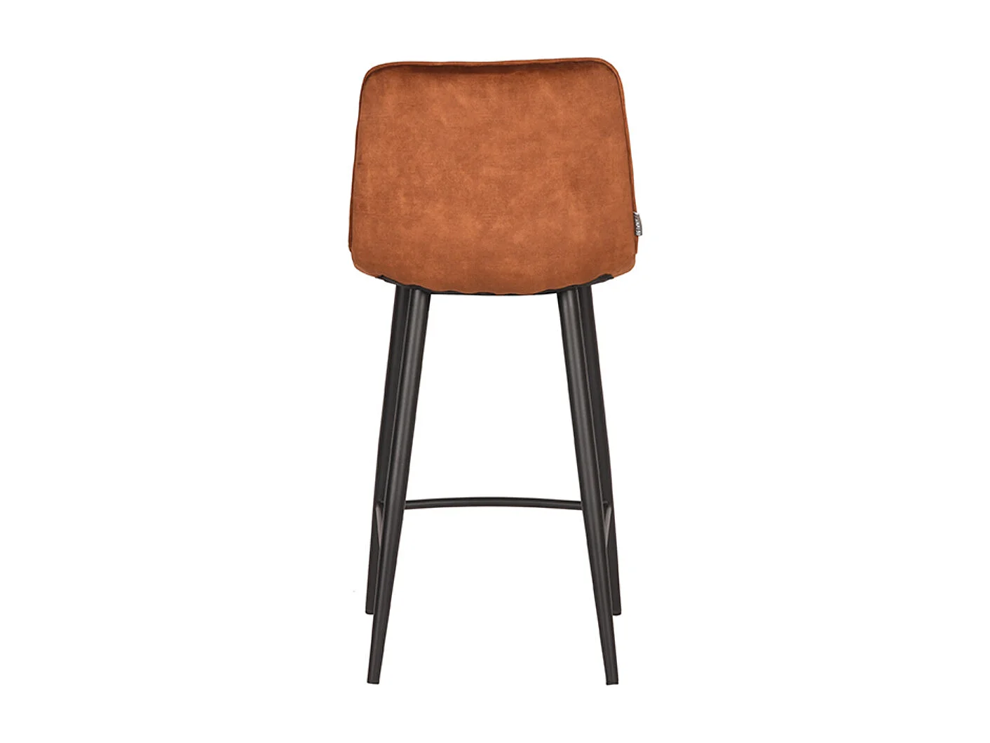 Tabouret de bar Jelt - Ocre - Velours - lot de 2