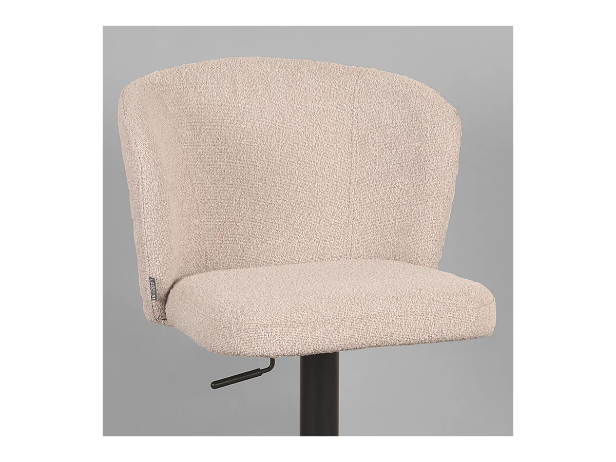 Tabouret de bar Wave - Naturel - Boucle - lot de 2