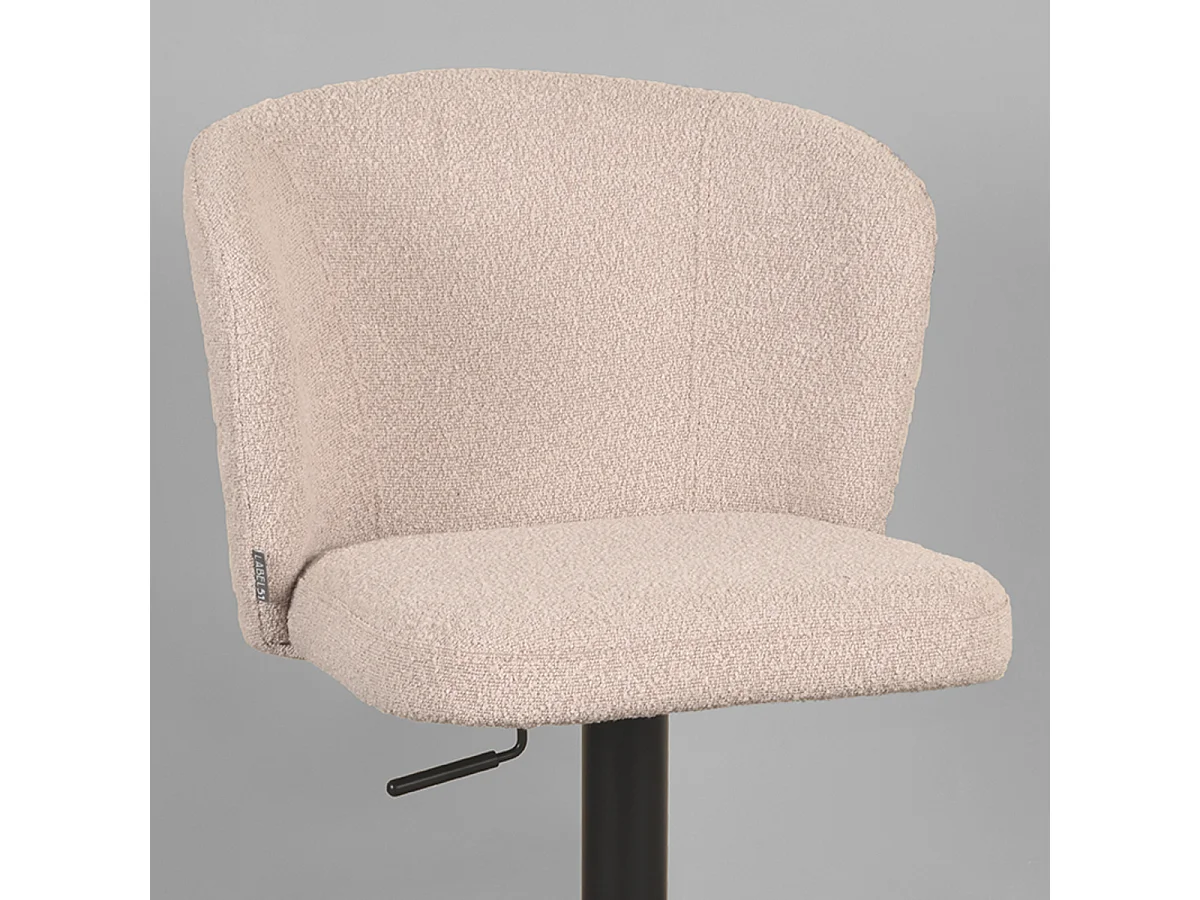 Tabouret de bar Wave - Naturel - Boucle - lot de 2