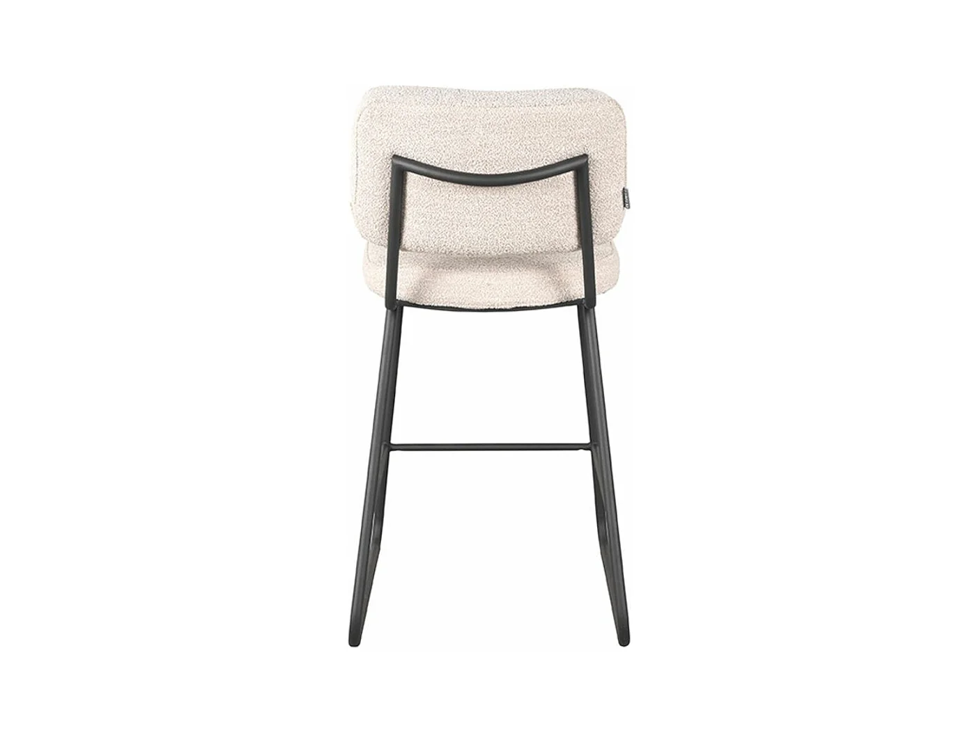 Tabouret de bar Noah - Naturel - Teddy - 48x61x94 cm - lot de 2