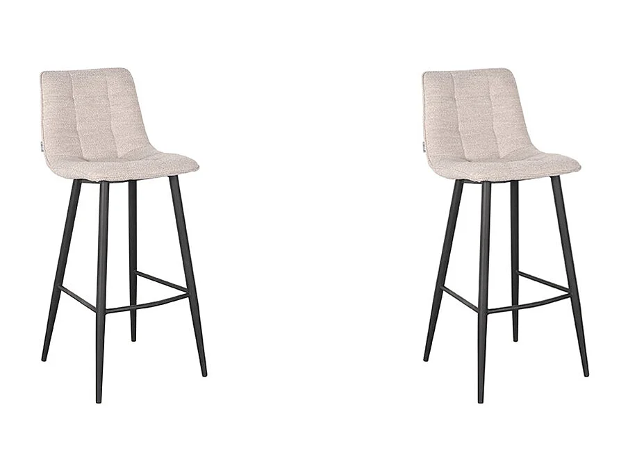 Barkruk Jelt - Naturel Boucle - 42x46x105 cm - set van 2