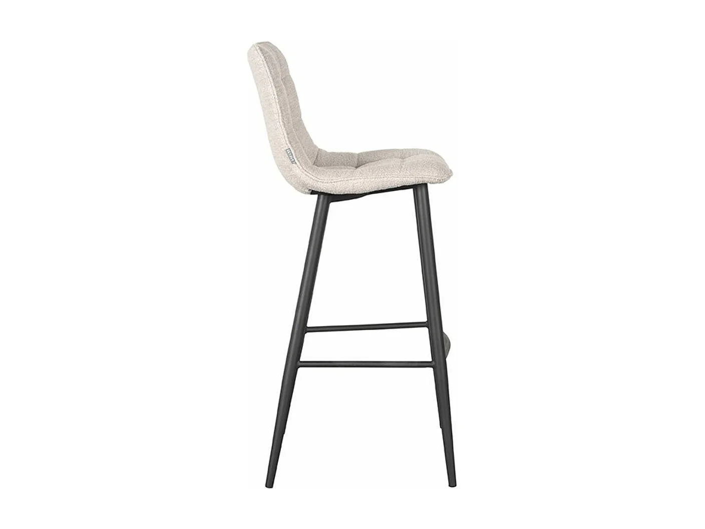 Tabouret de bar Jelt - Boucle Naturelle - 42x46x105 cm - lot de 2