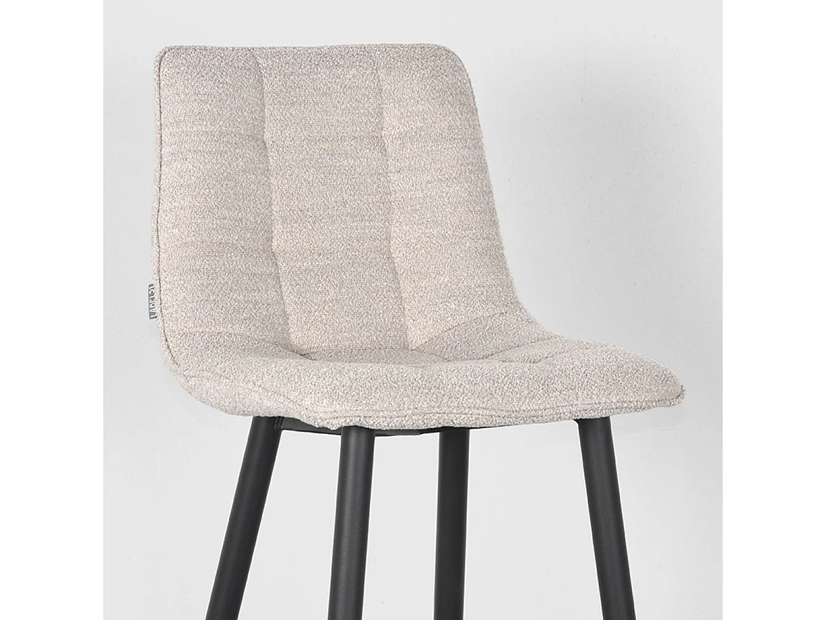 Tabouret de bar Jelt - Boucle Naturelle - 42x46x105 cm - lot de 2