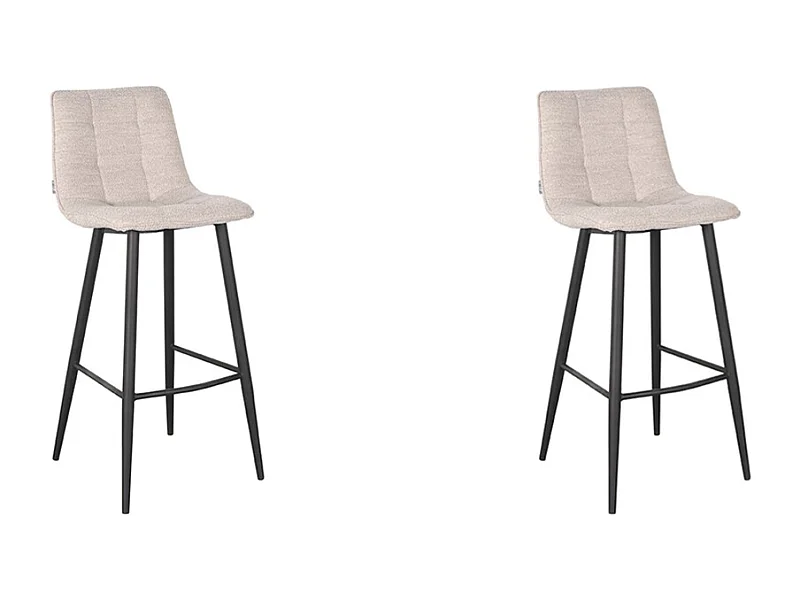 Barhocker Jelt - Natur Boucle - 42x46x105 cm - 2er-Set