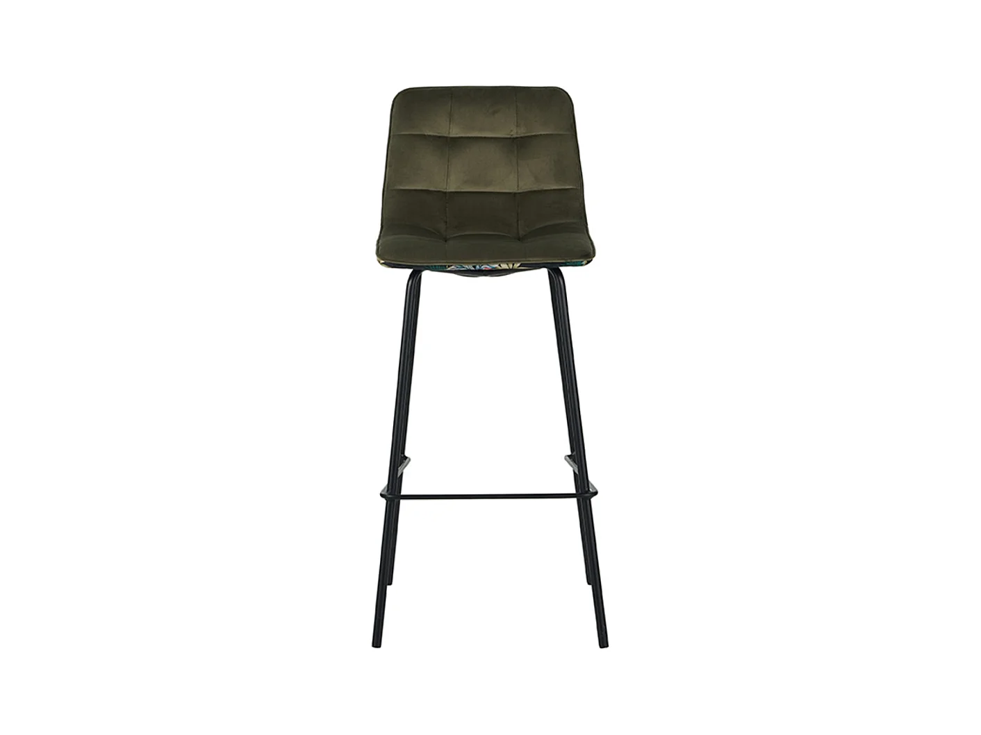 Tabouret de bar Bistro - Hunter - Velours - lot de 2