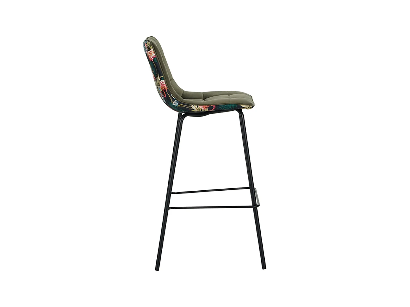 Tabouret de bar Bistro - Hunter - Velours - lot de 2