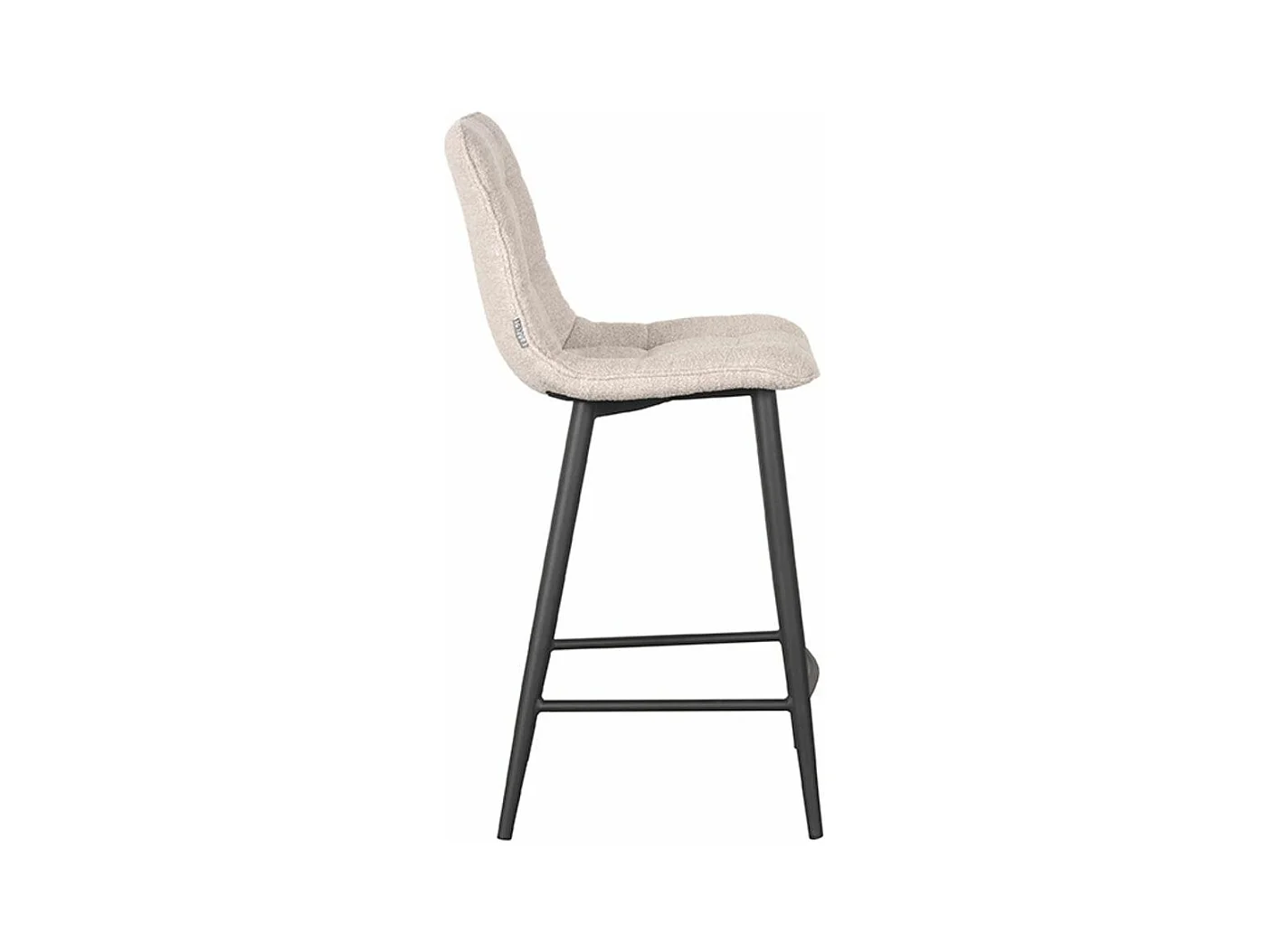 Tabouret de bar Jelt - Boucle Naturelle - 42x46x92 cm - lot de 2