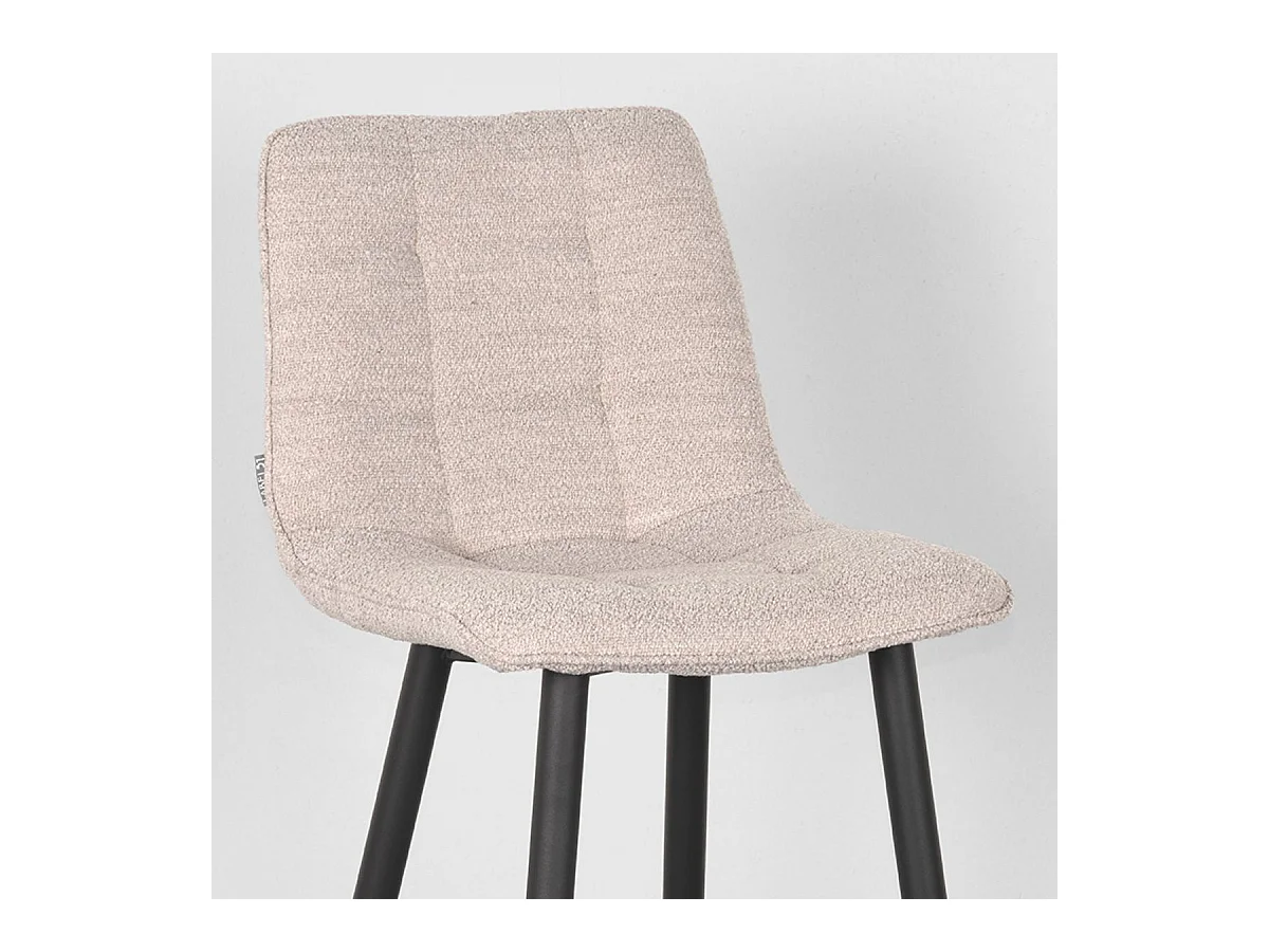 Tabouret de bar Jelt - Boucle Naturelle - 42x46x92 cm - lot de 2