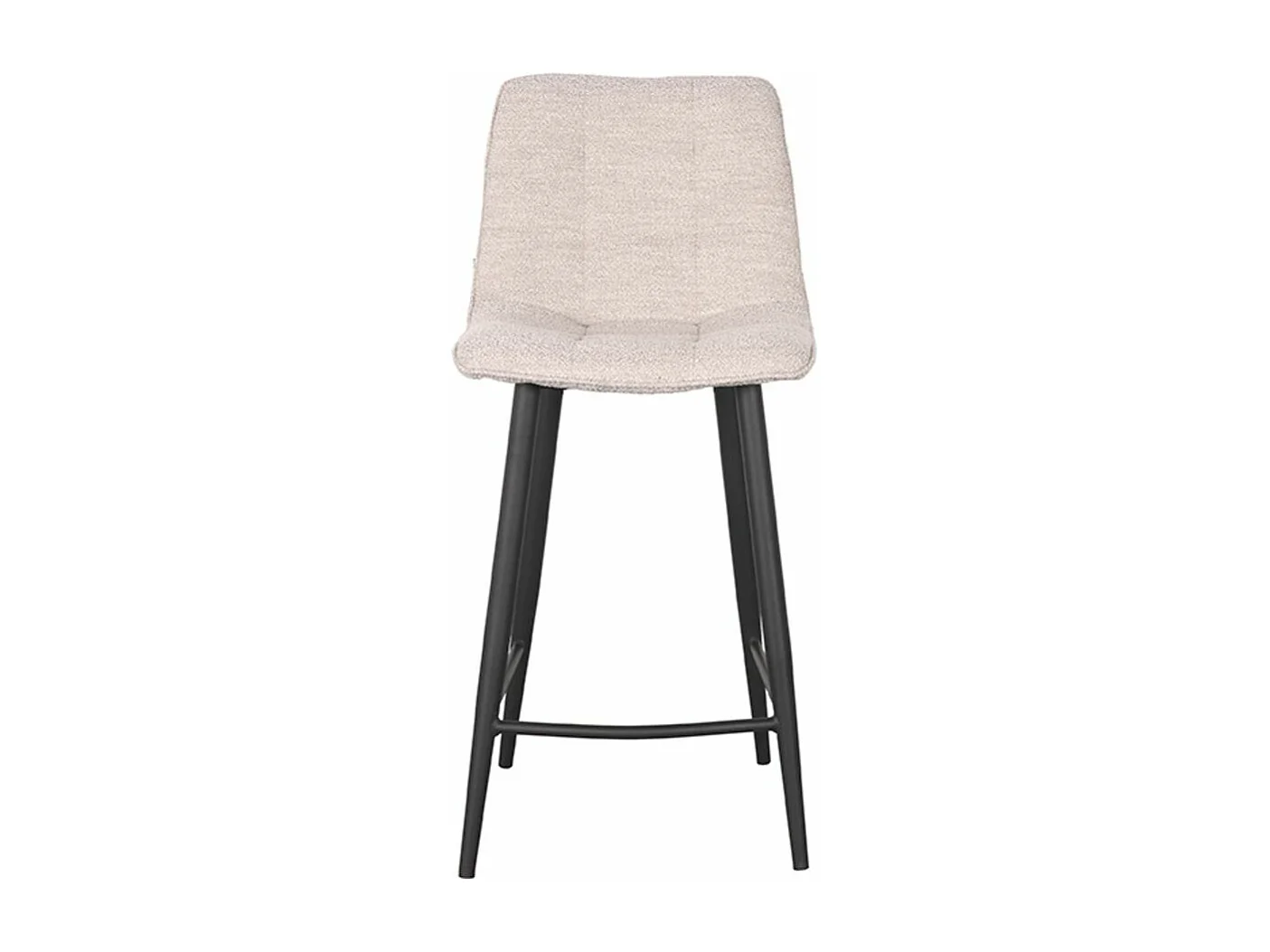Tabouret de bar Jelt - Boucle Naturelle - 42x46x92 cm - lot de 2
