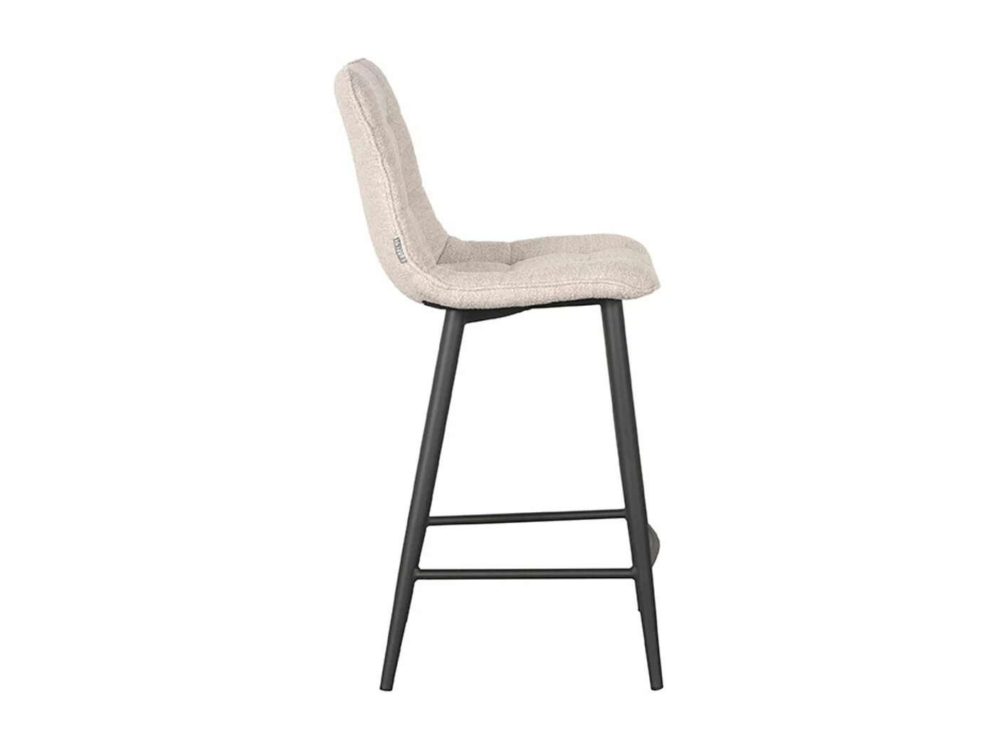 Tabouret de bar Jelt - Boucle Naturelle - 42x46x92 cm - lot de 2