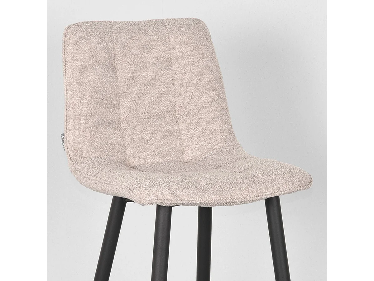 Tabouret de bar Jelt - Boucle Naturelle - 42x46x92 cm - lot de 2