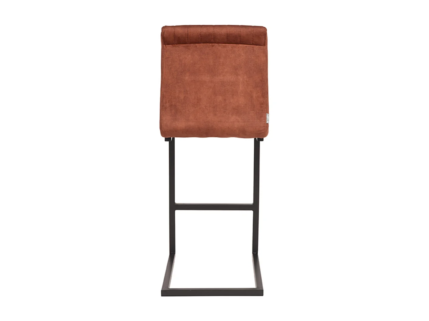 Tabouret de bar Milo - Rouille - Velours - lot de 2
