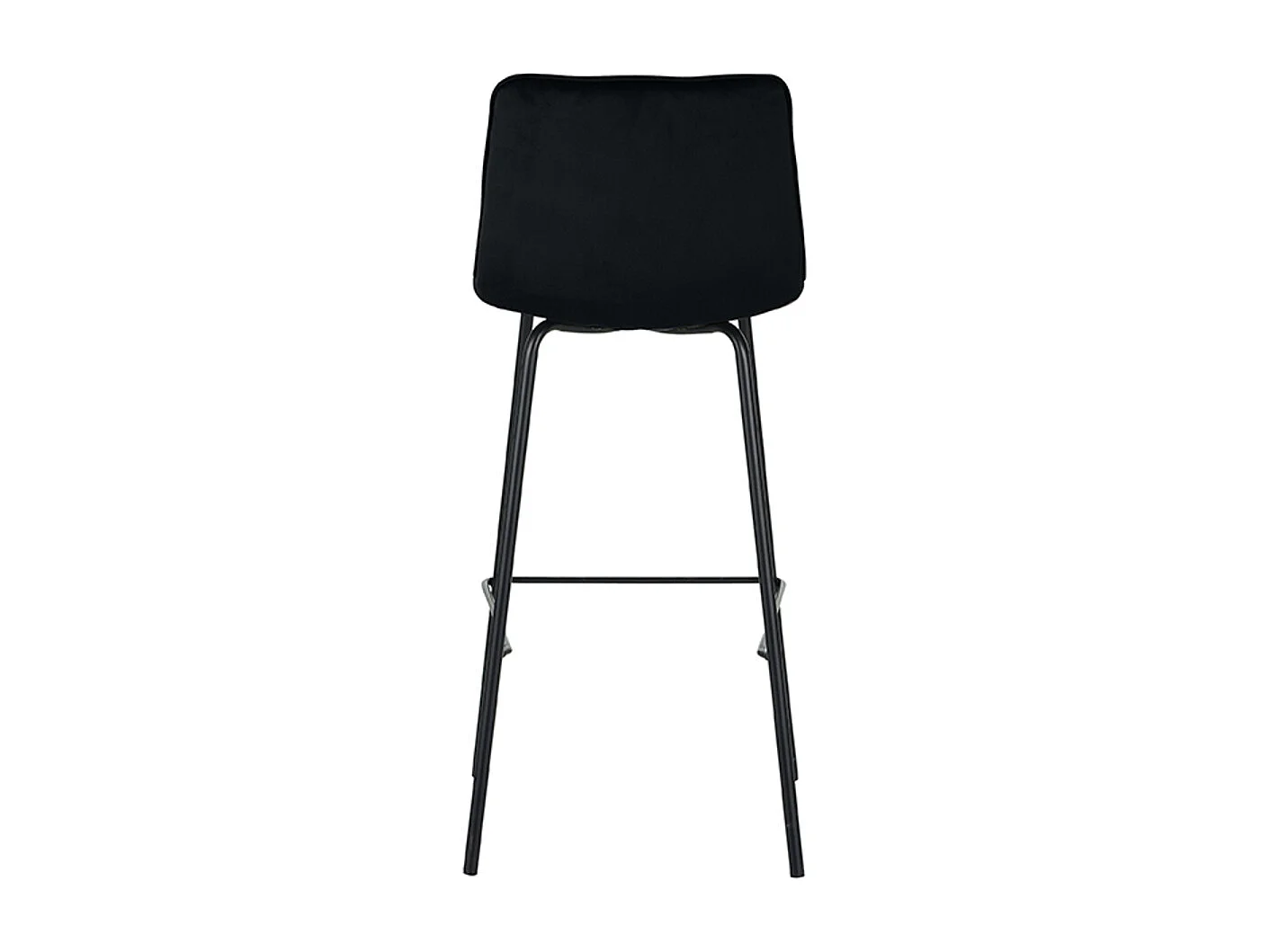 Tabouret de bar Bistro - Noir - Velours - lot de 2