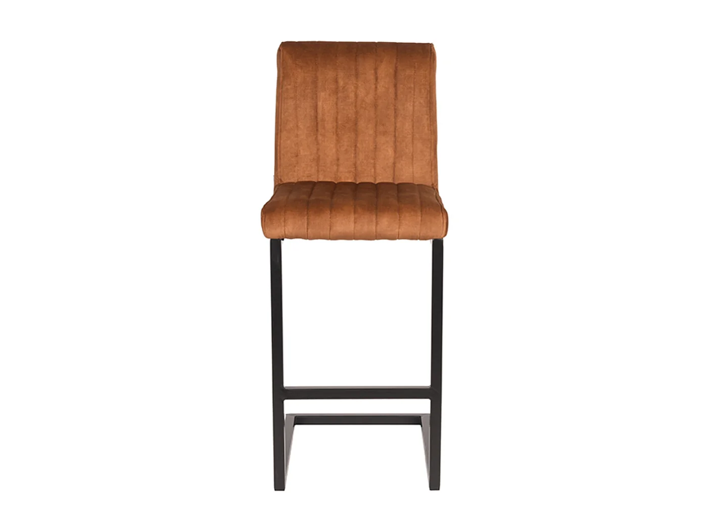 Tabouret de bar Milo - Ocre - Velours - lot de 2