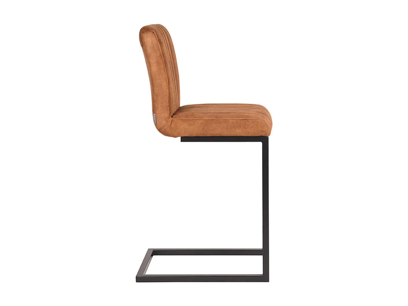 Tabouret de bar Milo - Ocre - Velours - lot de 2