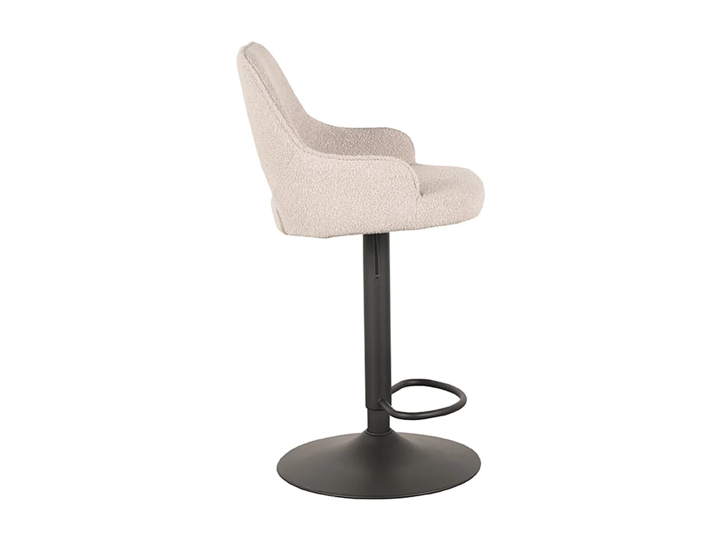 Tabouret de bar Fer - Naturel - Boucle - 47 x 45 cm - lot de 2