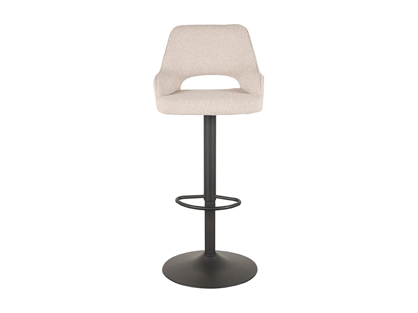 Tabouret de bar Fer - Naturel - Boucle - 47 x 45 cm - lot de 2