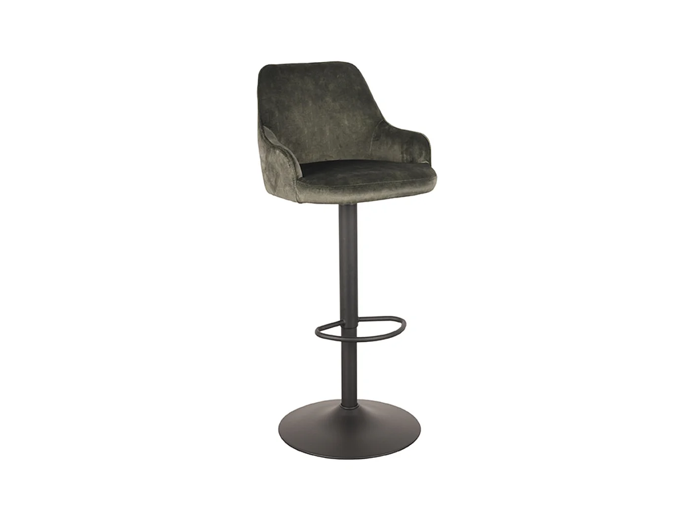 Tabouret de bar Fender - Hunter - Velours - 42 x 40 cm - lot de 2