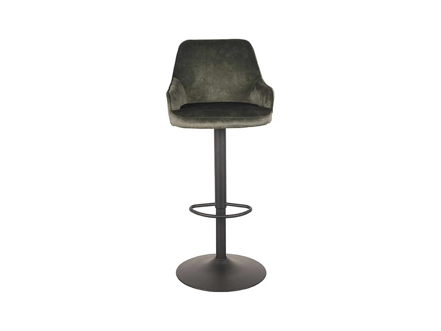 Tabouret de bar Fender - Hunter - Velours - 42 x 40 cm - lot de 2
