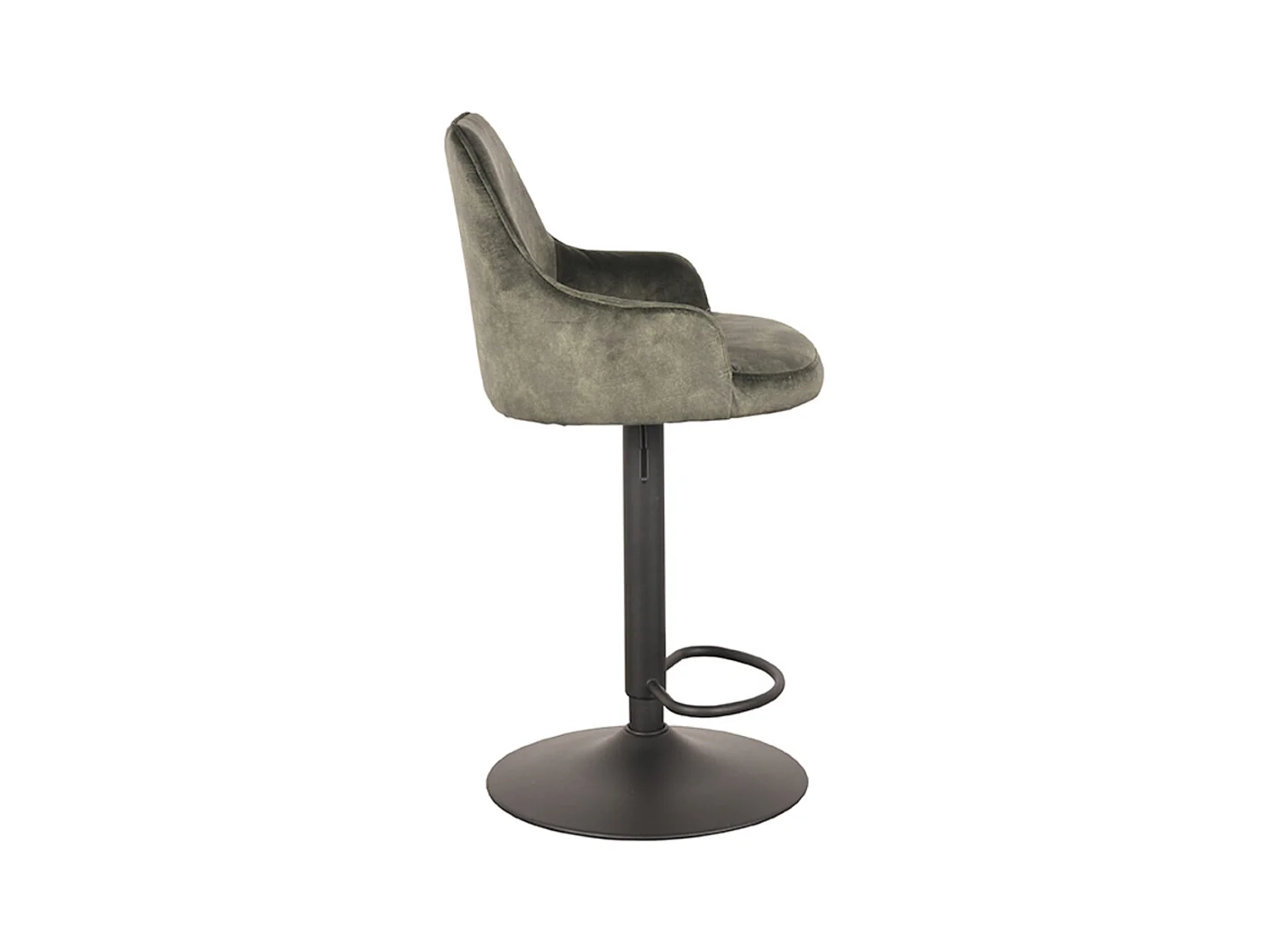 Tabouret de bar Fender - Hunter - Velours - 42 x 40 cm - lot de 2