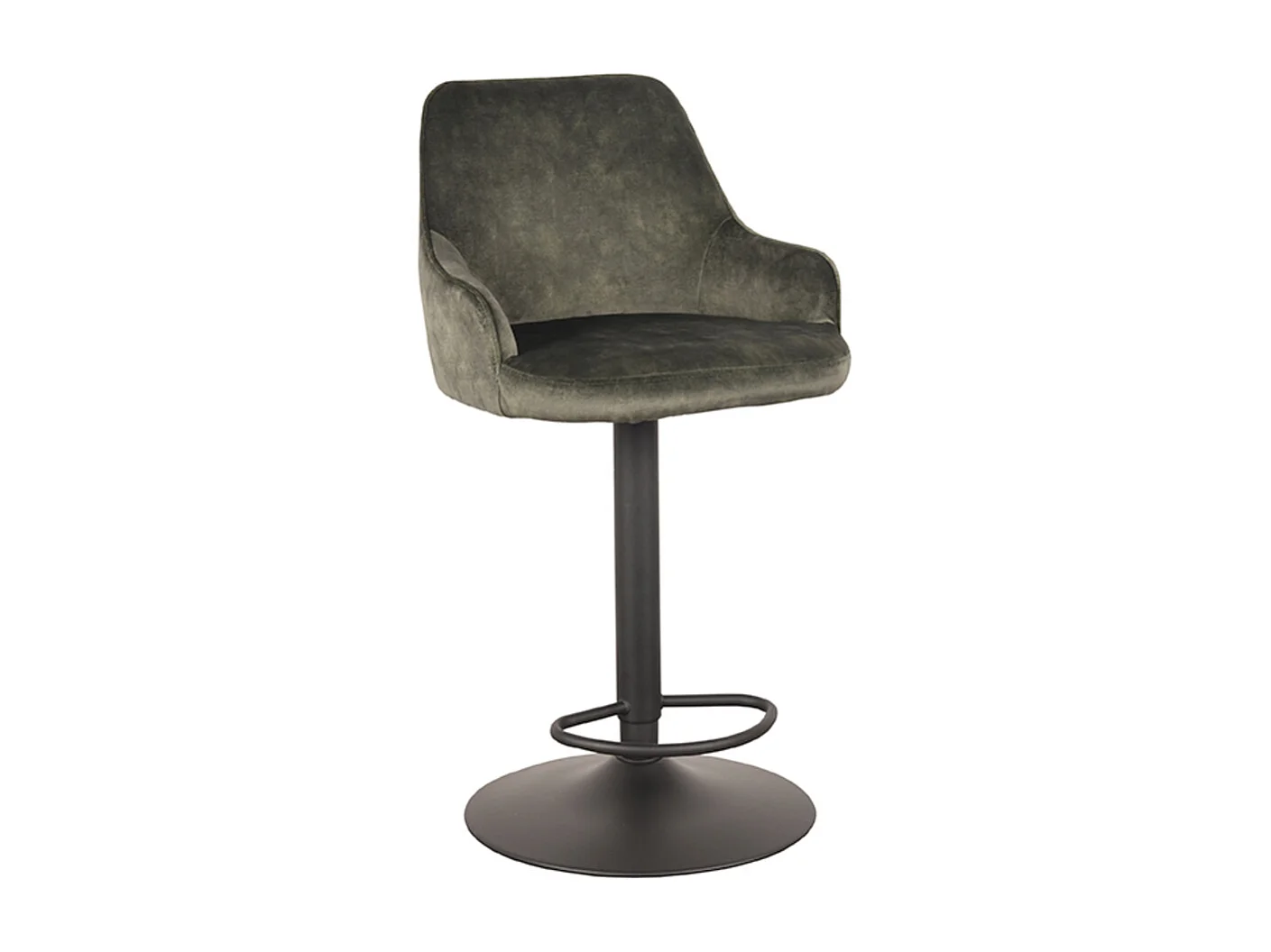 Tabouret de bar Fender - Hunter - Velours - 42 x 40 cm - lot de 2