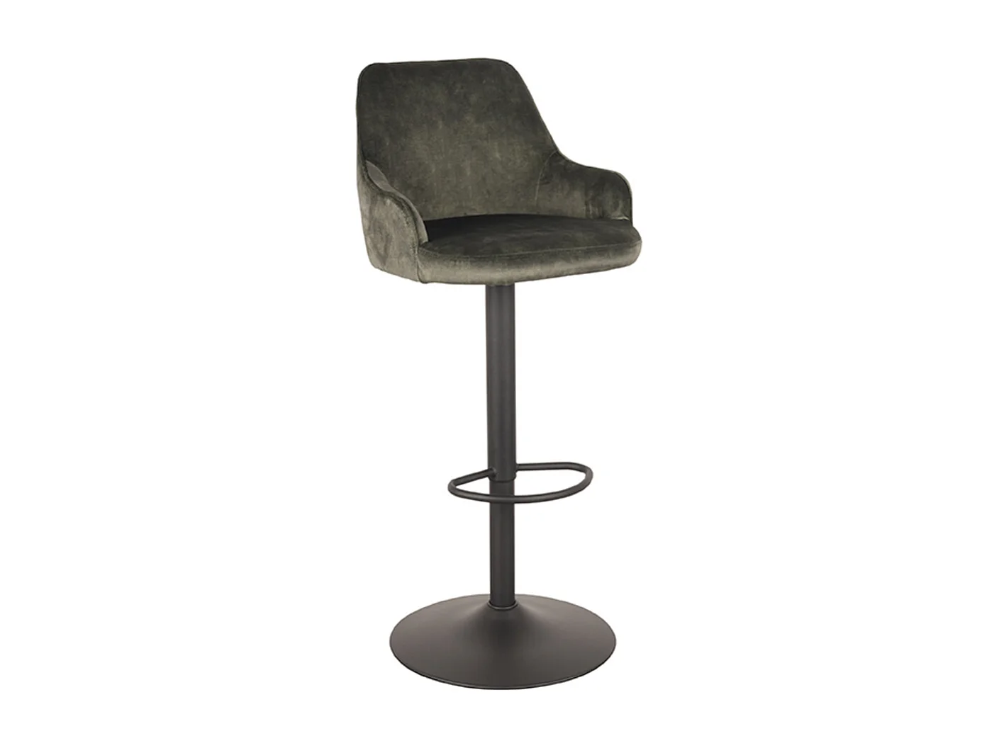 Tabouret de bar Fender - Hunter - Velours - 42 x 40 cm - lot de 2