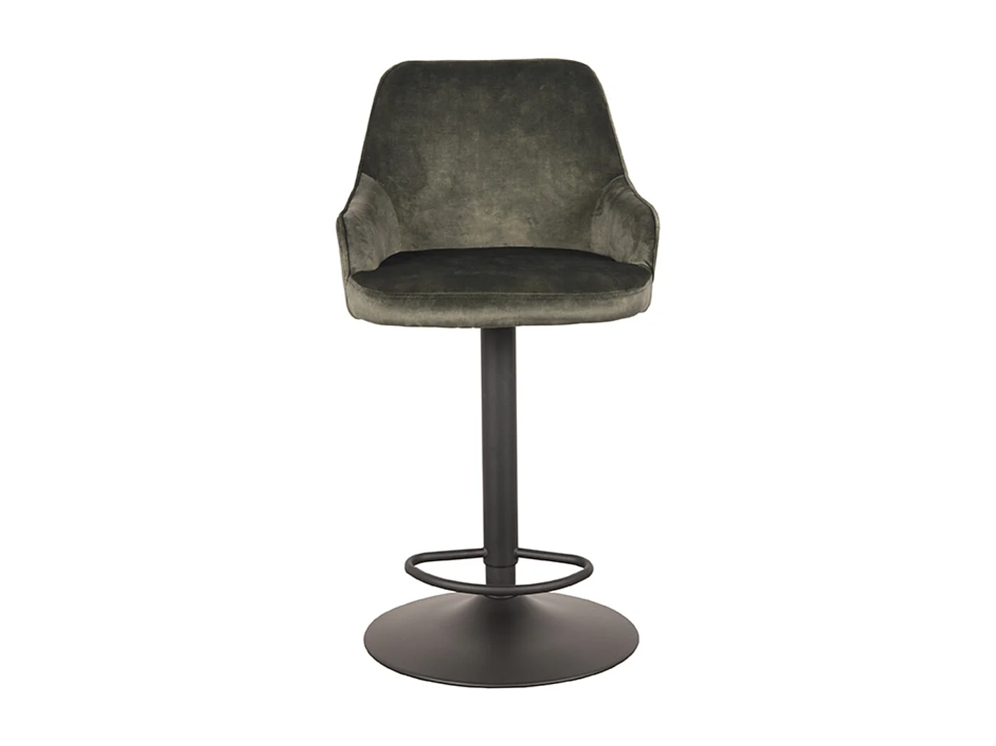 Tabouret de bar Fender - Hunter - Velours - 42 x 40 cm - lot de 2
