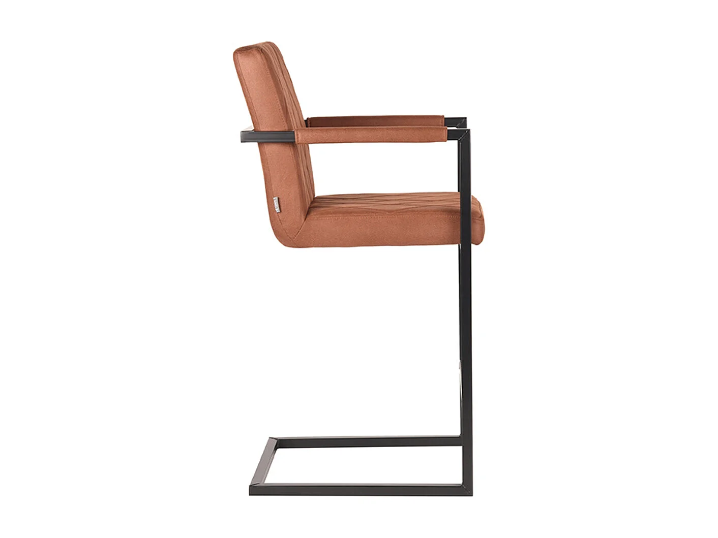 Barkruk Denmark - Cognac - Microfiber - Zithoogte 65 - set van 2