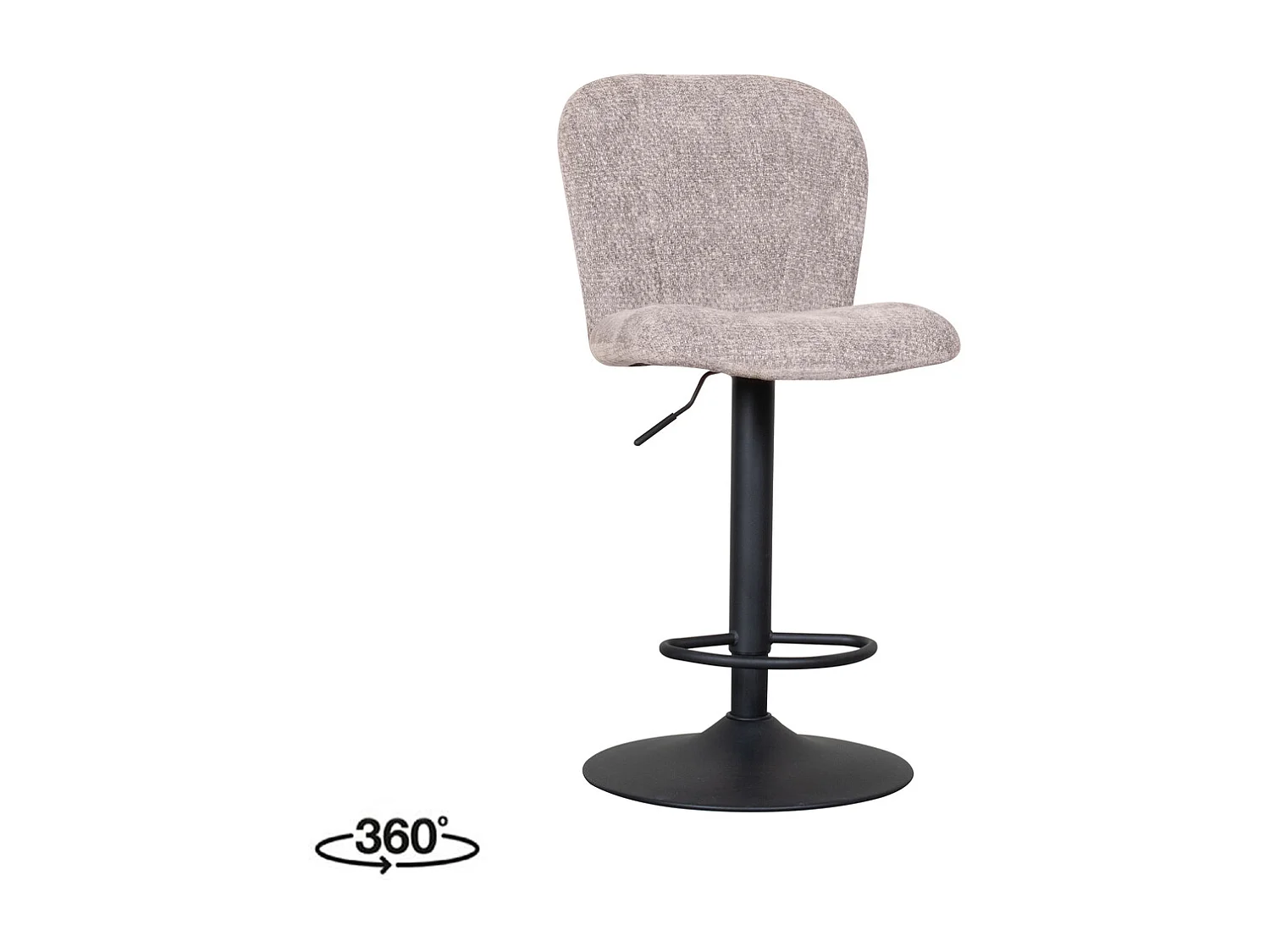 Tabouret de bar Vino - Naturel - Elite - Vérin à gaz - lot de 2