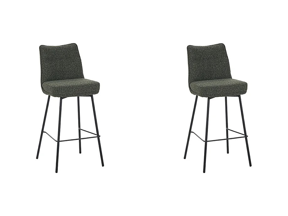 Tabouret de bar Lennon - Forest - Boucle - lot de 2