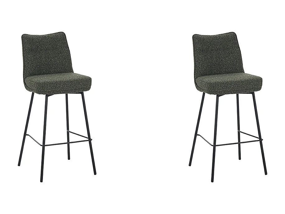 Tabouret de bar Lennon - Forest - Boucle - lot de 2