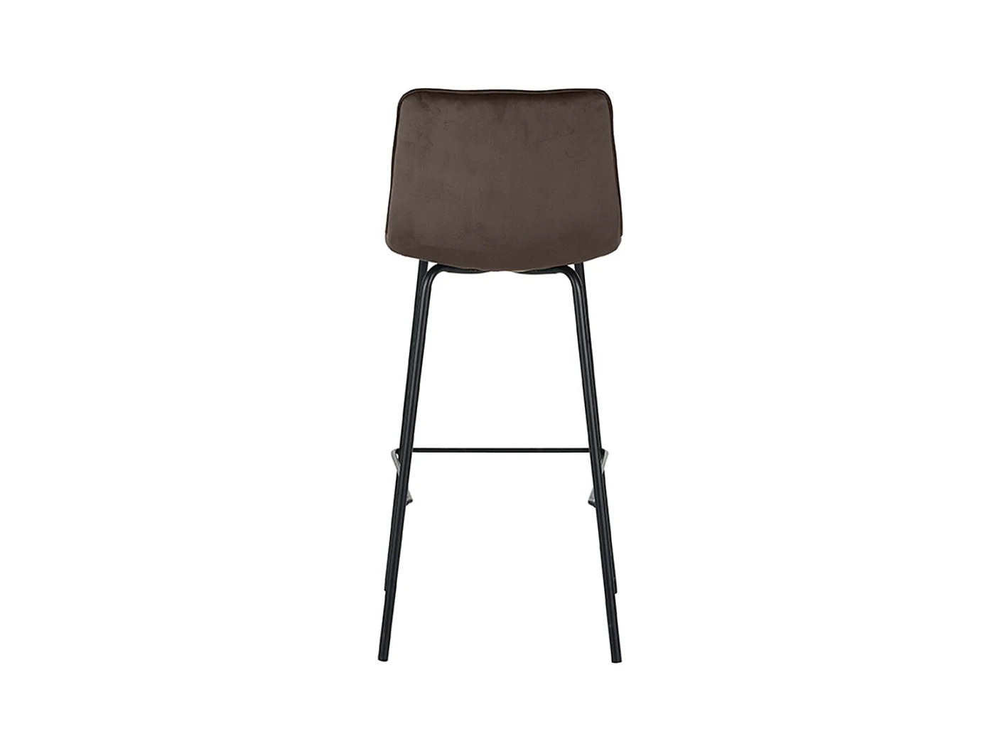 Tabouret de bar Bistro - Taupe - Velours - lot de 2