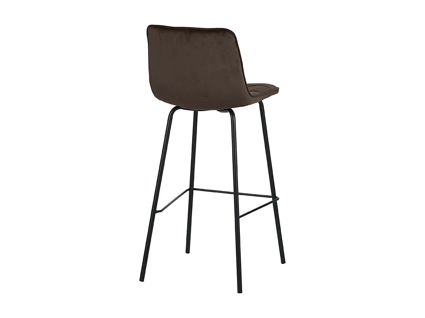 Tabouret de bar Bistro - Taupe - Velours - lot de 2