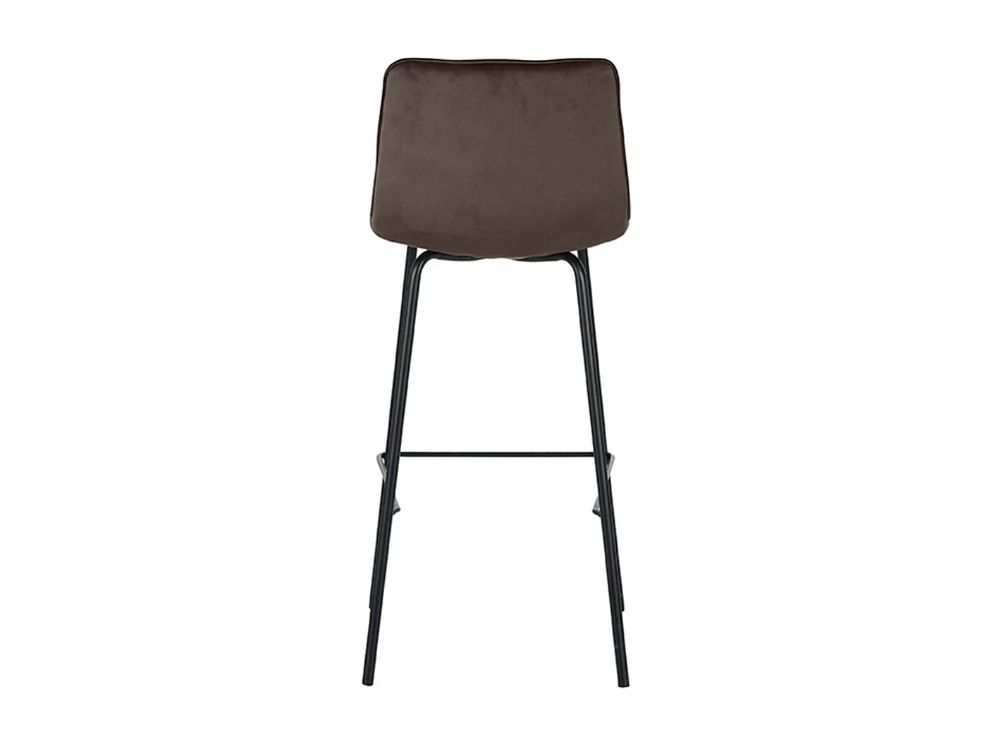 Tabouret de bar Bistro - Taupe - Velours - lot de 2