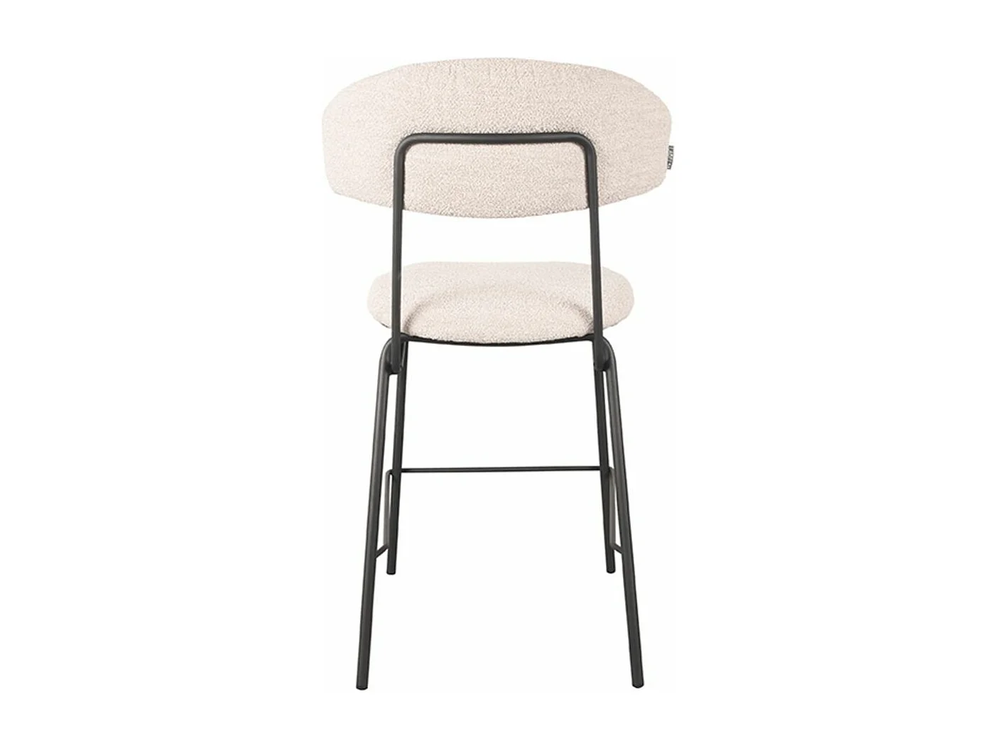 Tabouret de bar Zack - Naturel - Teddy - 53x57x95cm - lot de 2