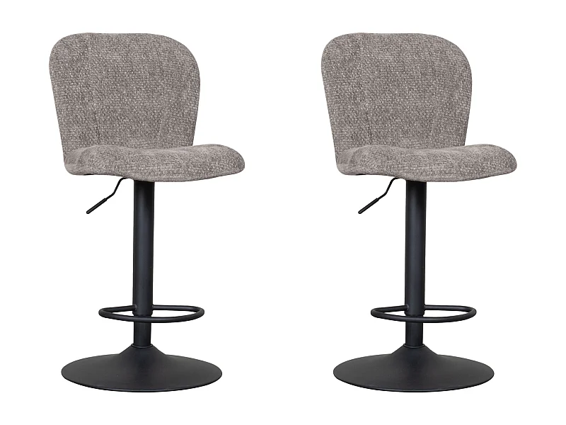 Tabouret de bar Vino - Pierre - Elite - Vérin à gaz - lot de 2