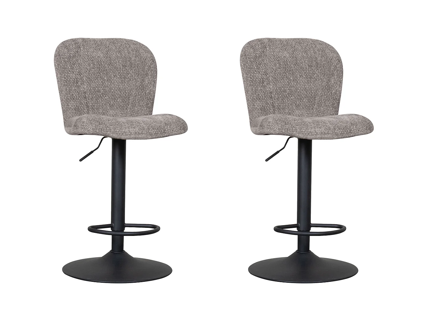 Tabouret de bar Vino - Pierre - Elite - Vérin à gaz - lot de 2