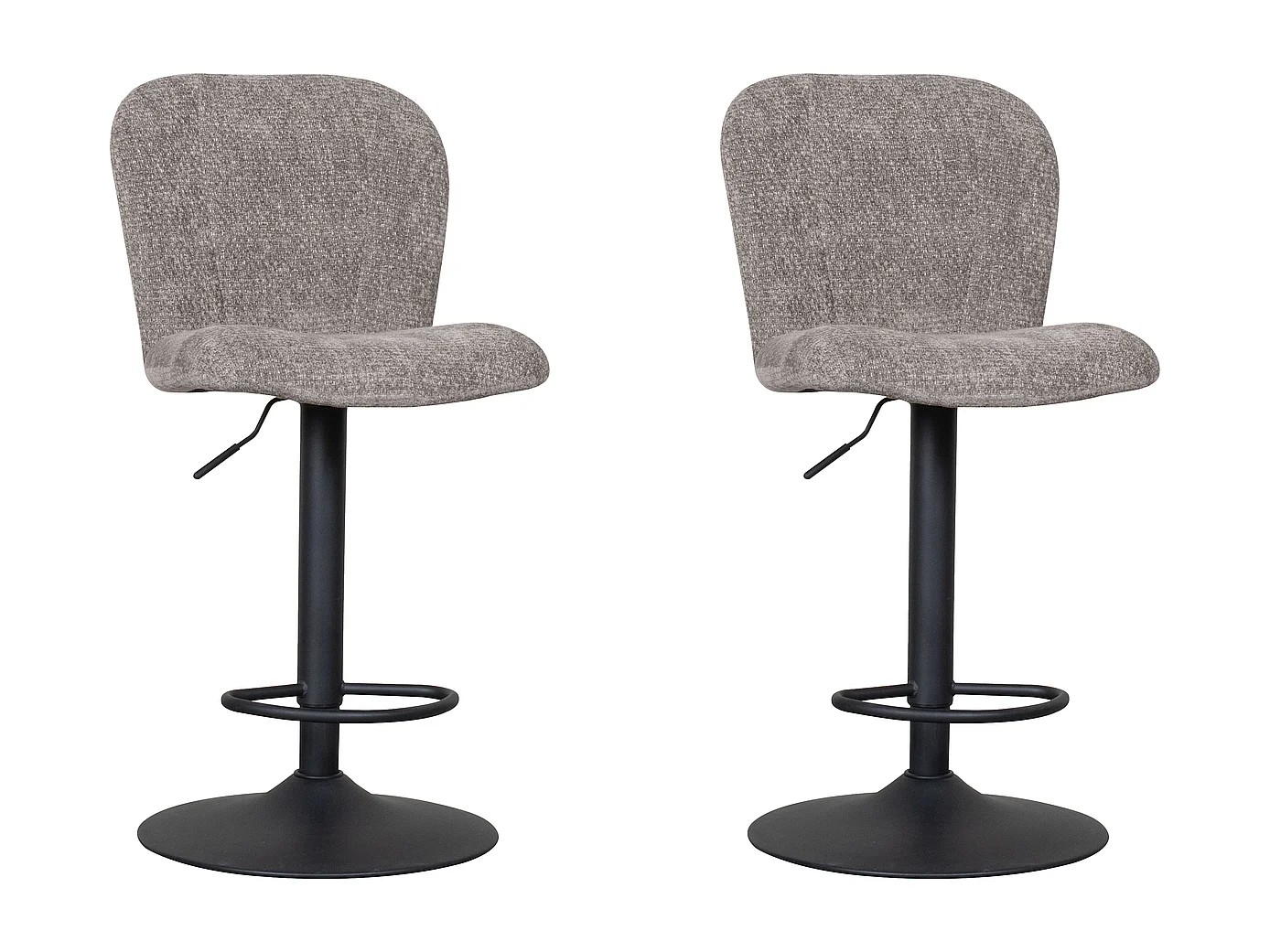 Tabouret de bar Vino - Pierre - Elite - Vérin à gaz - lot de 2