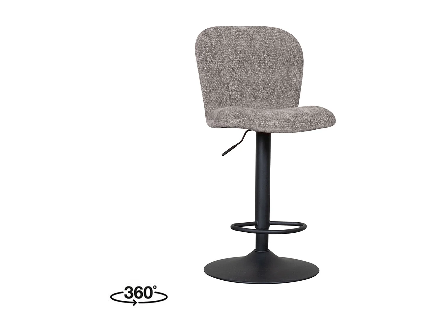 Tabouret de bar Vino - Pierre - Elite - Vérin à gaz - lot de 2