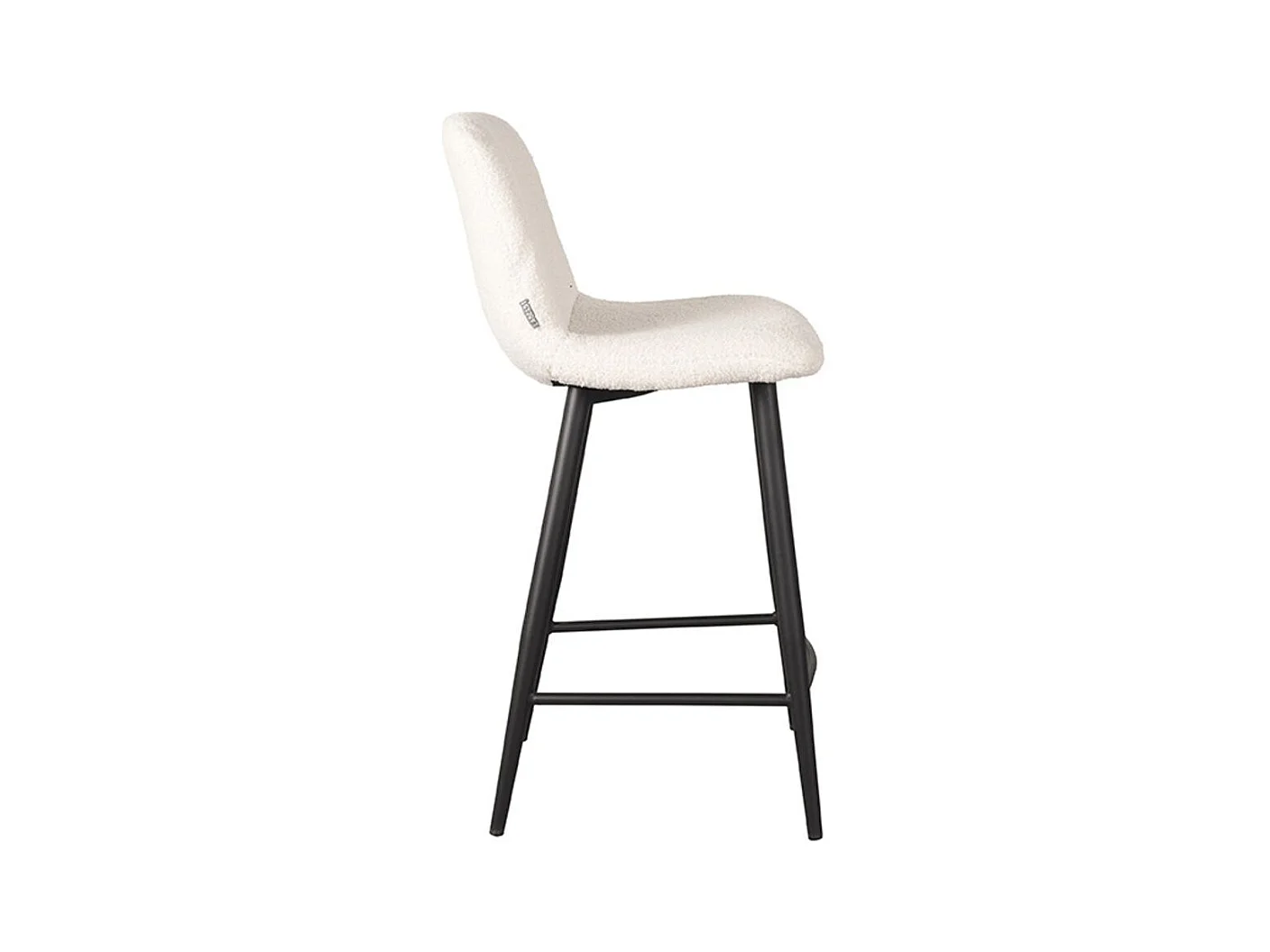 Tabouret de bar Jep - 45x48x94cm - Ivoire Teddy - lot de 2