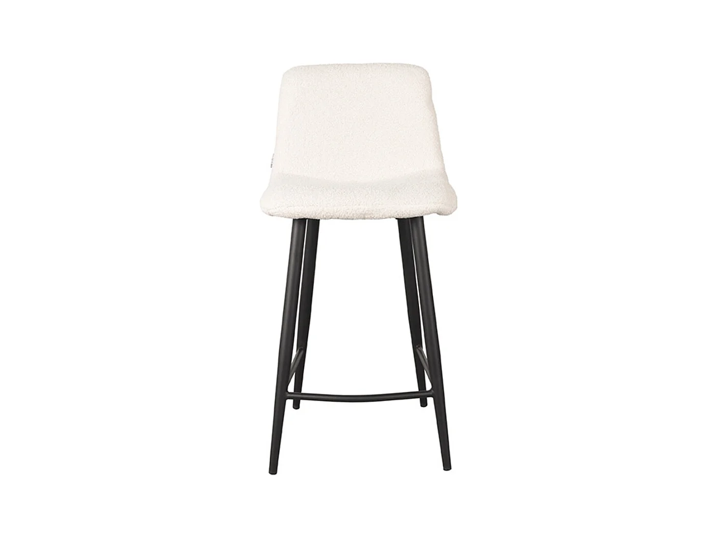 Tabouret de bar Jep - 45x48x94cm - Ivoire Teddy - lot de 2