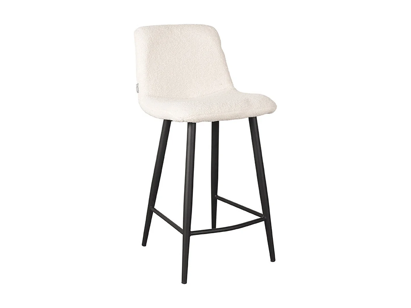 Taburete de bar Jep - 45x48x94cm - Marfil Teddy - juego de 2