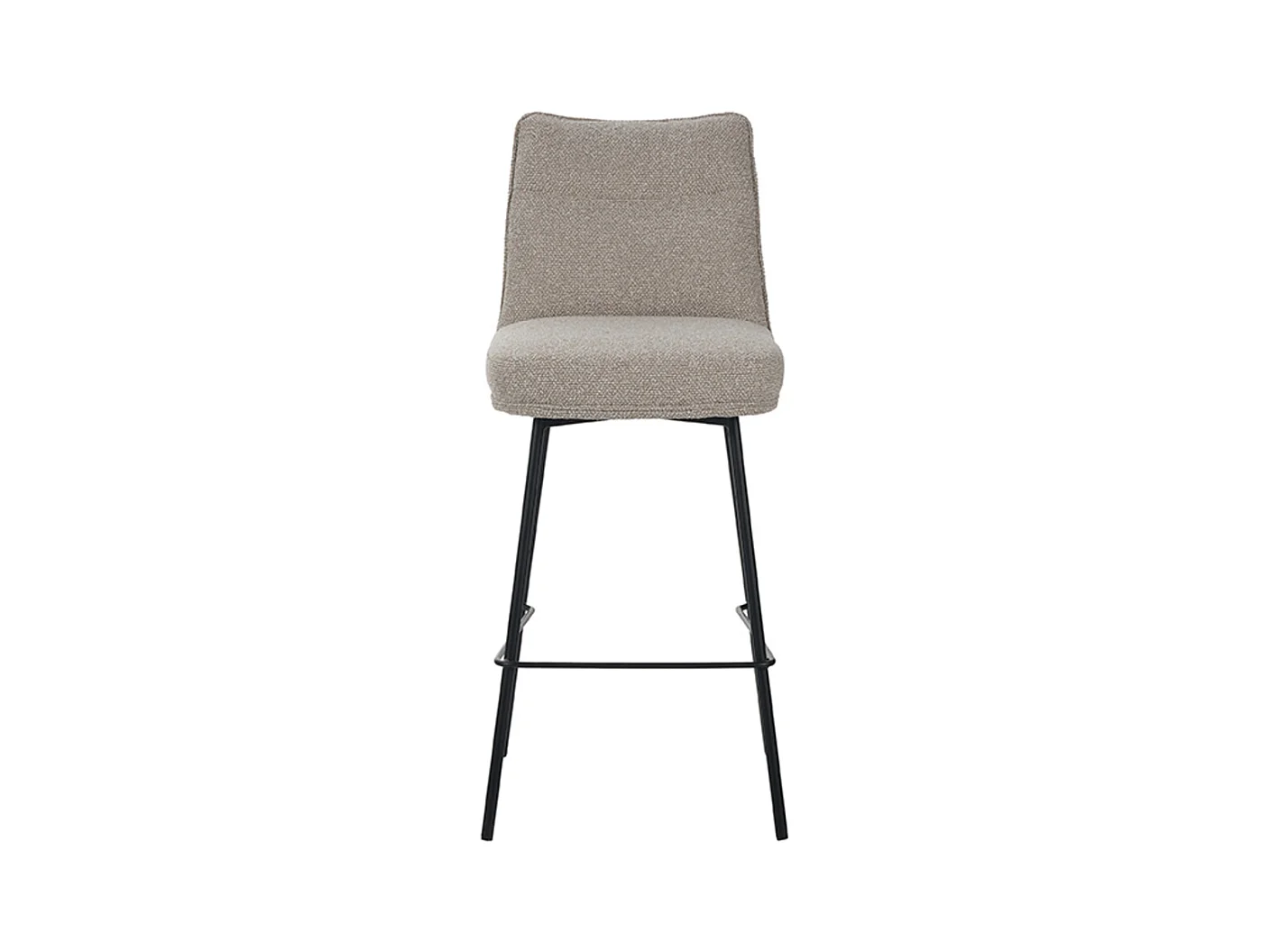 Tabouret de bar Lennon - Naturel - Boucle - lot de 2