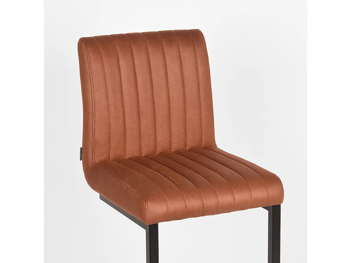 Barkruk Milo - Cognac - Microfiber - set van 2