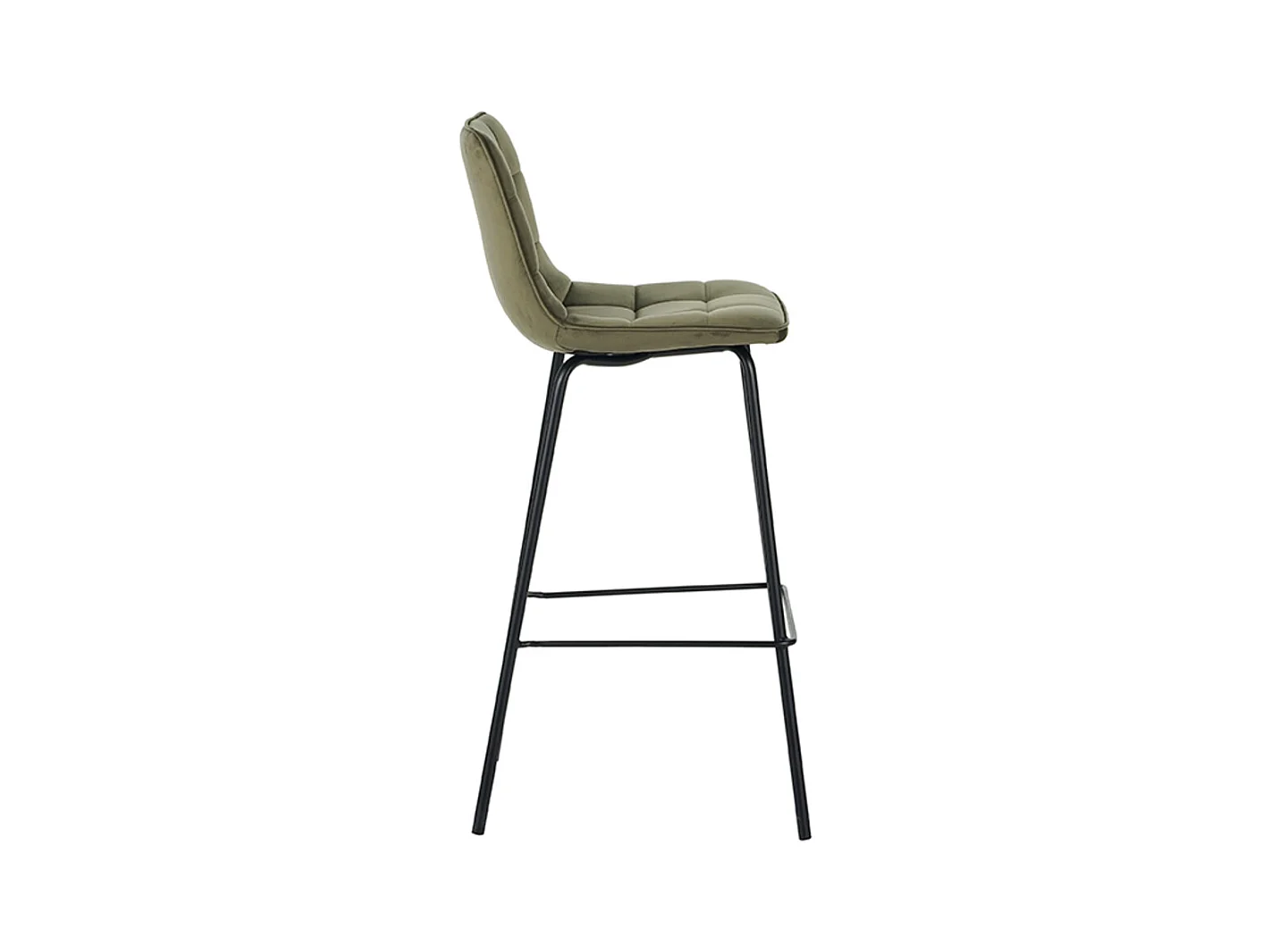 Tabouret de bar Bistro - Hunter - Velours - lot de 2