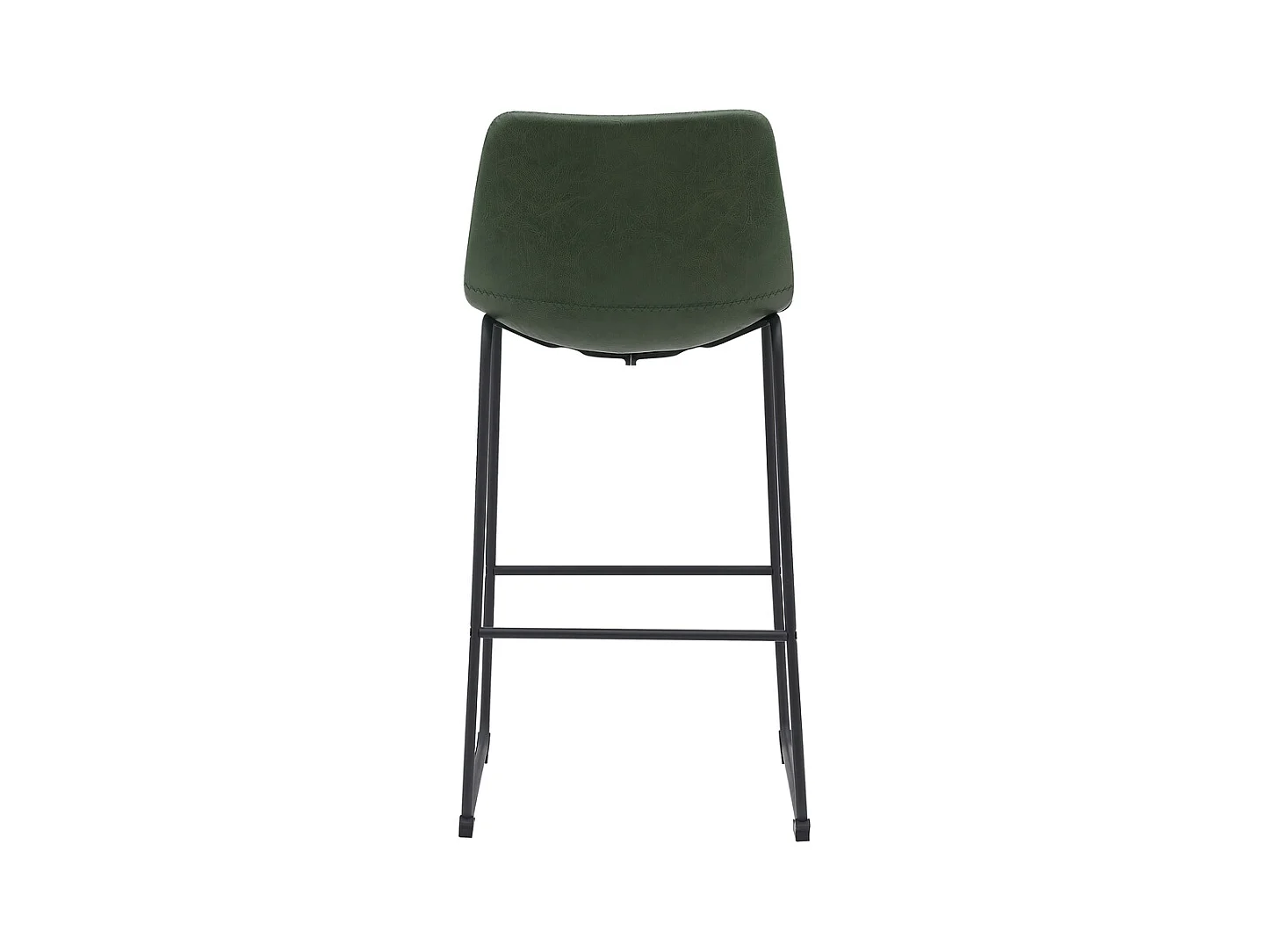 Tabouret de bar Risto - Hunter - Cuir PU - Hauteur d'assise 75 - Lot de 2
