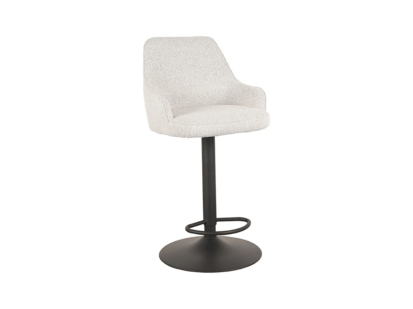Tabouret de bar Fender - Blanc - Boucle - 42 x 40 cm - lot de 2