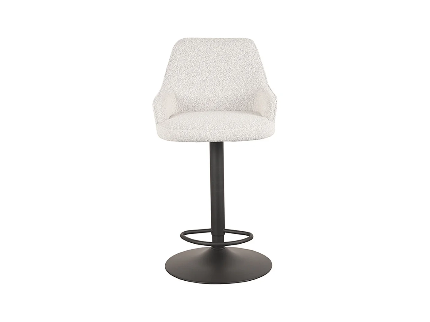 Tabouret de bar Fender - Blanc - Boucle - 42 x 40 cm - lot de 2